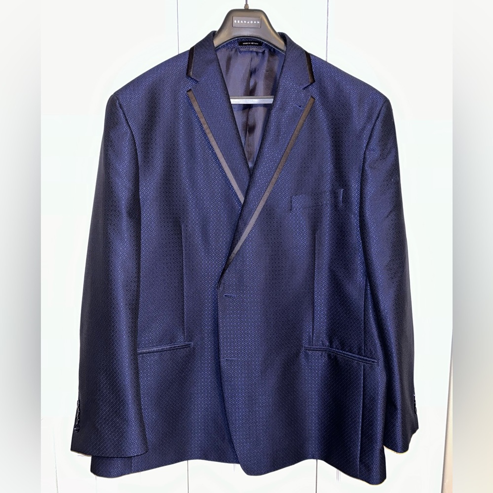 Sean John Men’s Blazer Suit Jacket Navy Blue 54L
